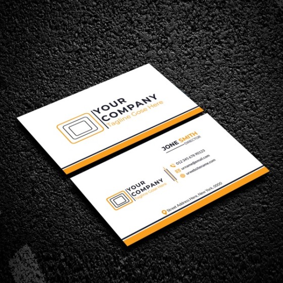 Minimalist Business Style Business Card Mockup for Card Display